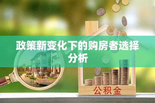 德宏政策新变化下的购房者选择分析