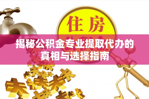 德宏揭秘公积金专业提取代办的真相与选择指南