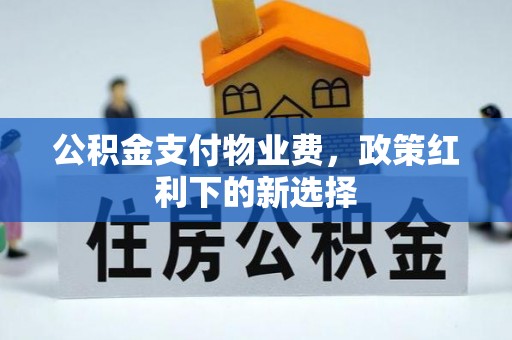 德宏公积金支付物业费，政策红利下的新选择